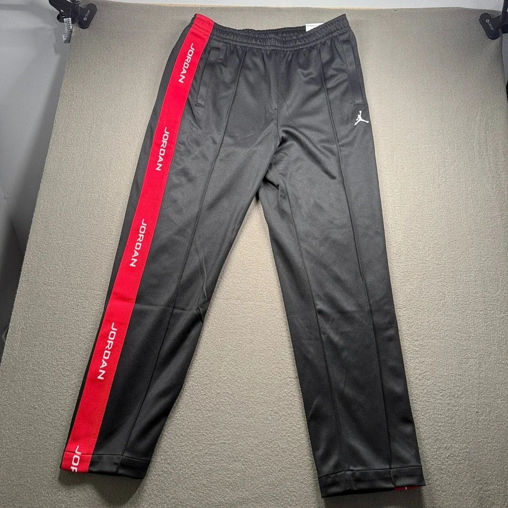 Jordan Track Pants Men Size Large Black Red Athletic Track 5038